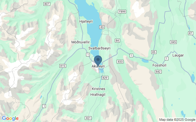 Kaart met locatie Akureyrarkirkja